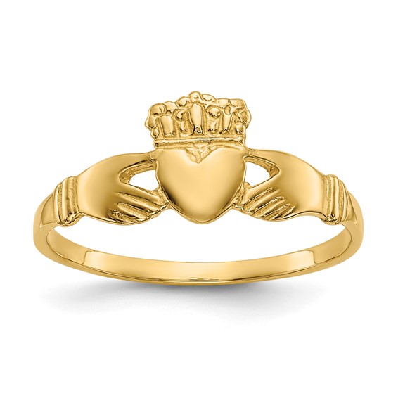 Gold Polished Claddagh Rings