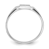 14K White Gold 5.25x5.0mm Open Back Square Signet Ring - Size 5.5 view 2