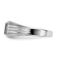 14K White Gold 5.25x5.0mm Open Back Square Signet Ring - Size 5.5 view 4