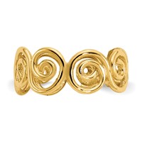 14K Scroll Toe Ring view 4