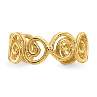 14K Scroll Toe Ring view 5