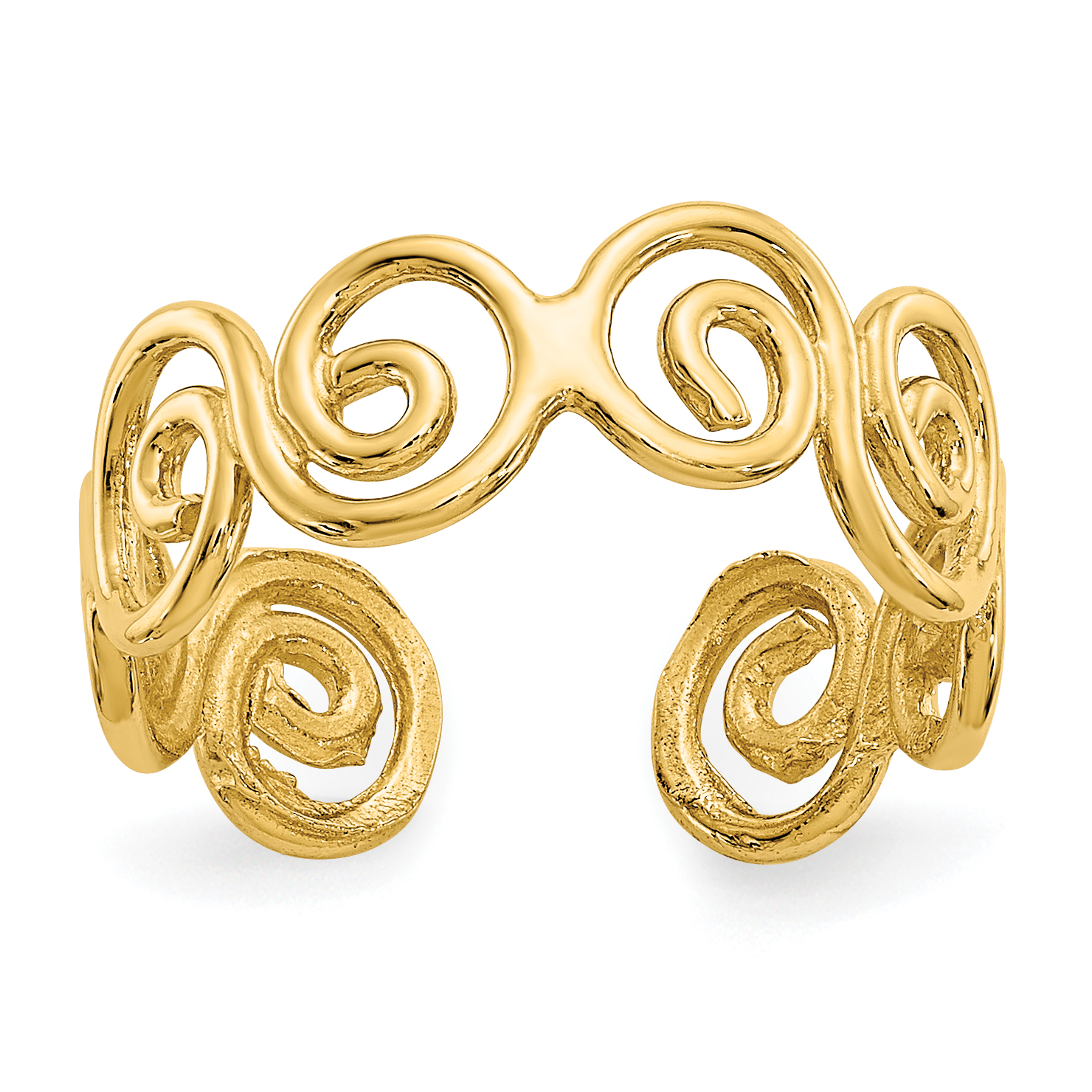 14k Scroll Toe Ring (D1943)
