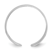 14K White Gold High Polished 2.5mm Band Toe Ring view 2