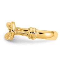 14K Yellow Gold Love Knot Toe Ring view 4