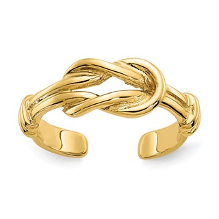 Gold Polished Infinity Toe Rings