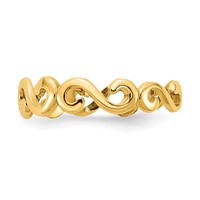 14K Swirl Toe Ring view 3