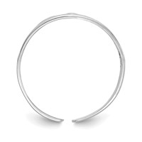 14K White Gold Floral Toe Ring view 2