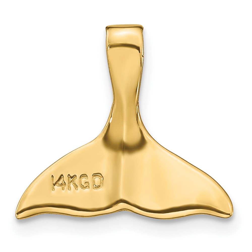 14k 3-D Polished Whale Tail Slide (D2)