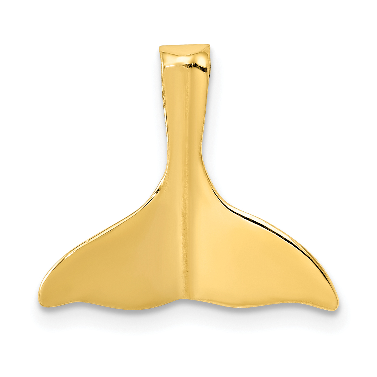 14k 3-D Polished Whale Tail Slide (D2)