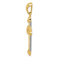 14K Two-tone Fancy -x- Cross Pendant view 2