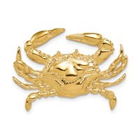14K Yellow Gold Large Blue Crab Omega Slide view 1