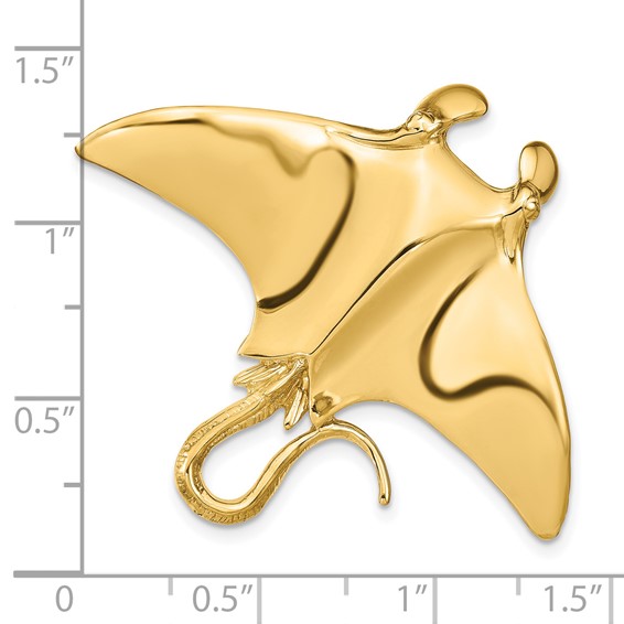 14k Large Manta Ray Omega Slide