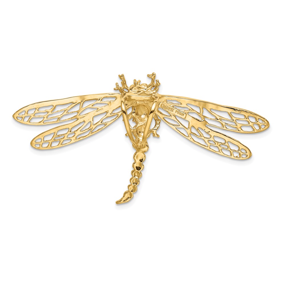 14k Cut-out Dragonfly Slide (D2882)