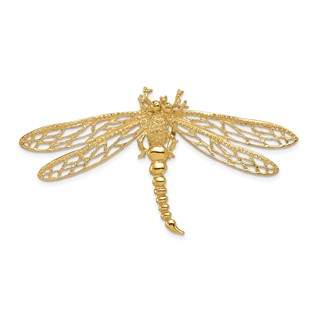 14k Cut-out Dragonfly Omega Slide