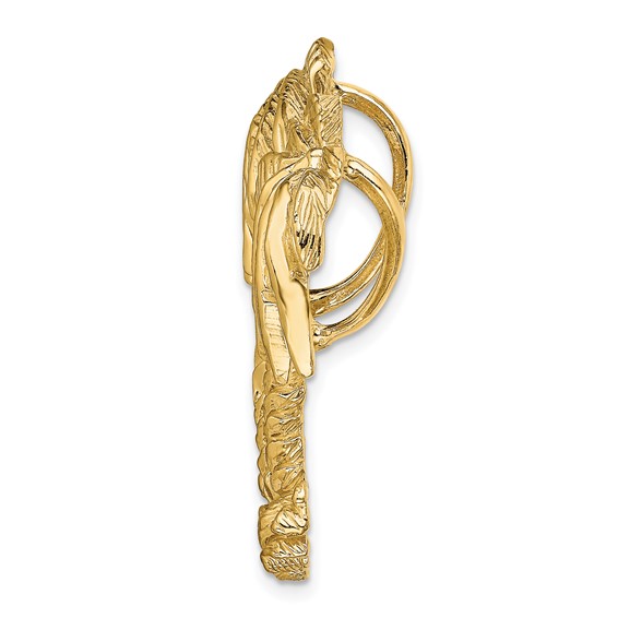 14k Large Double Palm Tree Omega Slide