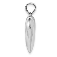 14K White Gold Polished 3D Puffed Heart Pendant view 2