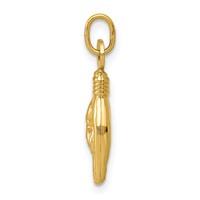 14K 3-D Rock on Sign Charm view 2