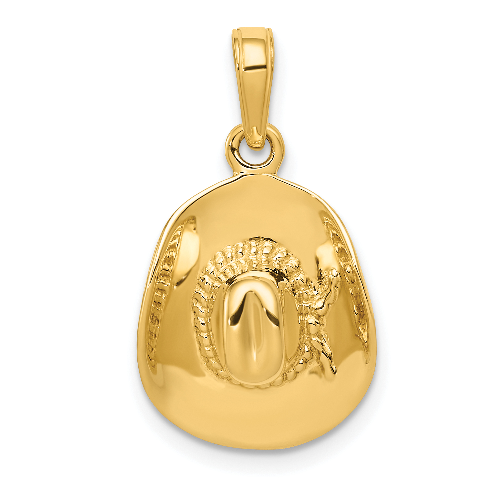 14k 3-D Cowboy Hat Pendant (D2927)