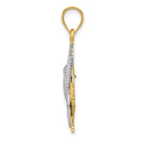 14K Two-Tone Hummingbird Charm view 2