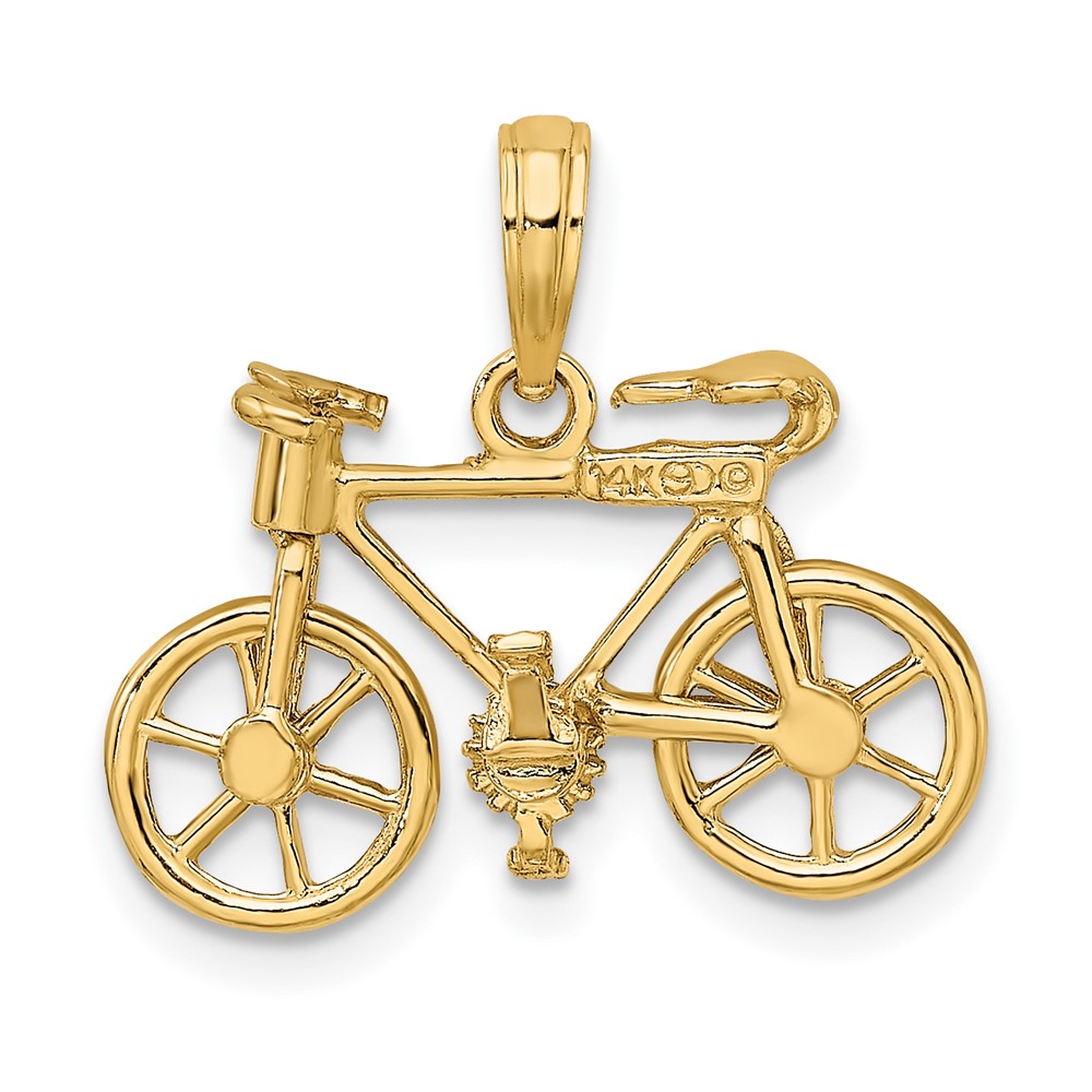 14k 3-D Moveable Bicycle Charm (D2945)