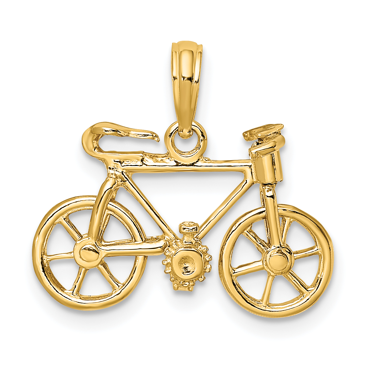 14k 3-D Moveable Bicycle Charm (D2945)