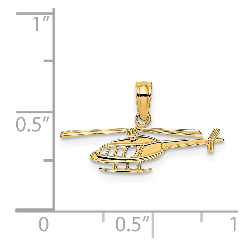14k Helicopter Charm (D2947)