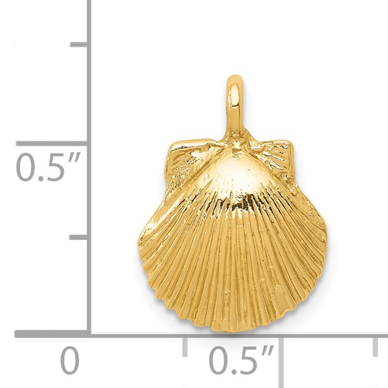 Gold Polished Sea Shell Pendants
