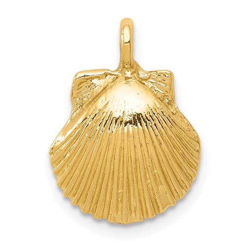 14K Yellow Gold Seashell Pendant