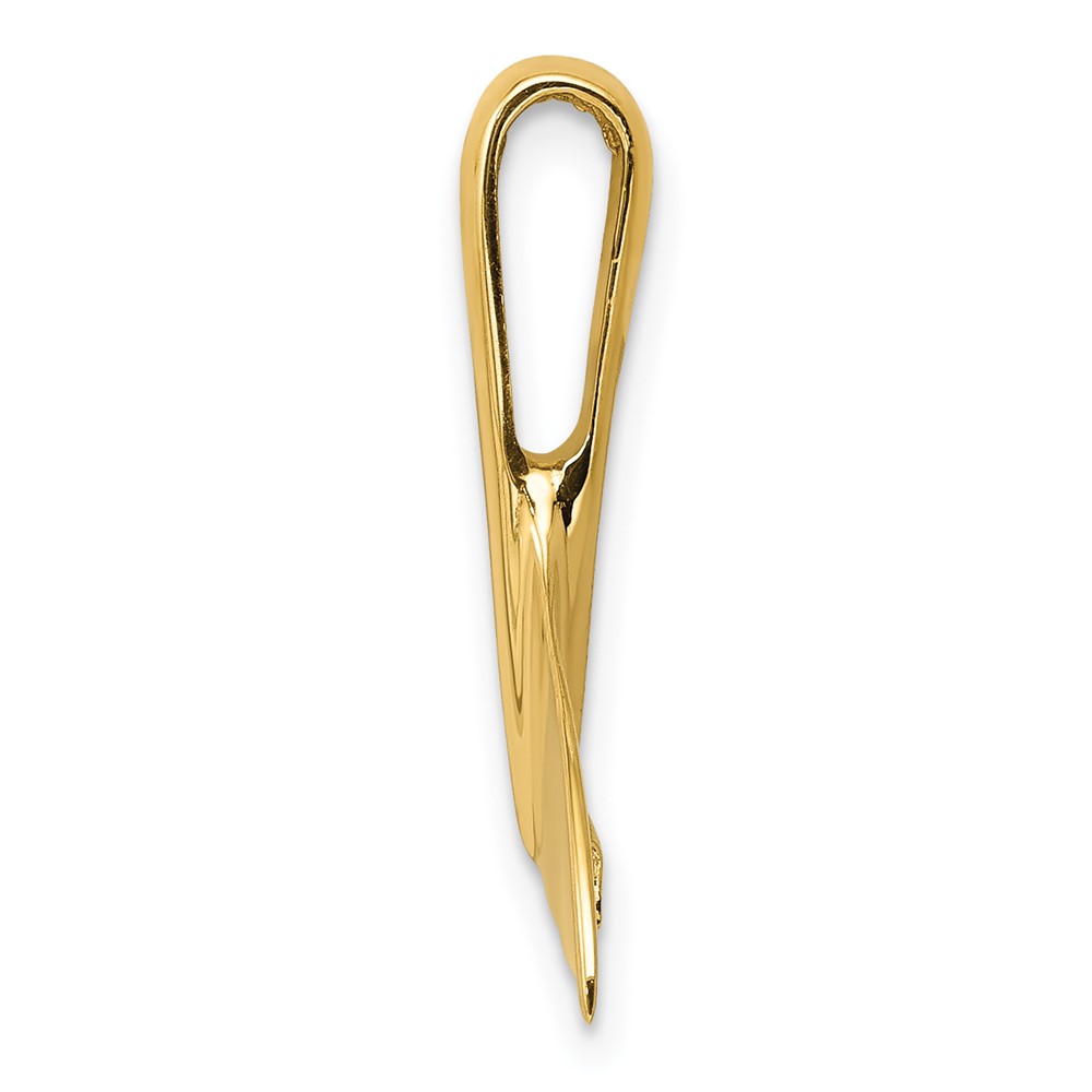 14k Whale Tail Chain Slide (D3)