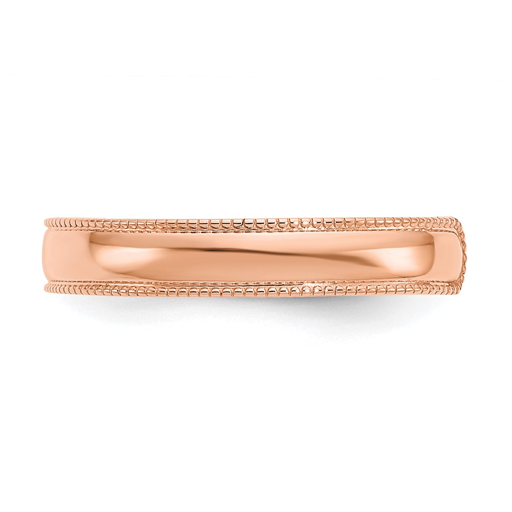 14k Rose Gold Mill Grain Adjustable Toe Ring (D3075R)