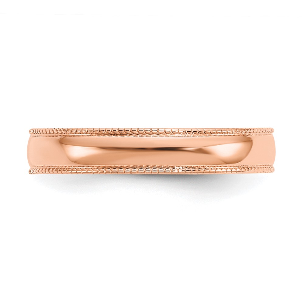 14k Rose Gold Mill Grain Adjustable Toe Ring (D3075R)