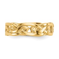 14K Yellow Gold Celtic Knot Design Toe Ring view 3