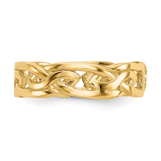 14k Celtic Knot Design Toe Ring