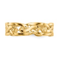 14K Yellow Gold Celtic Knot Design Toe Ring view 4