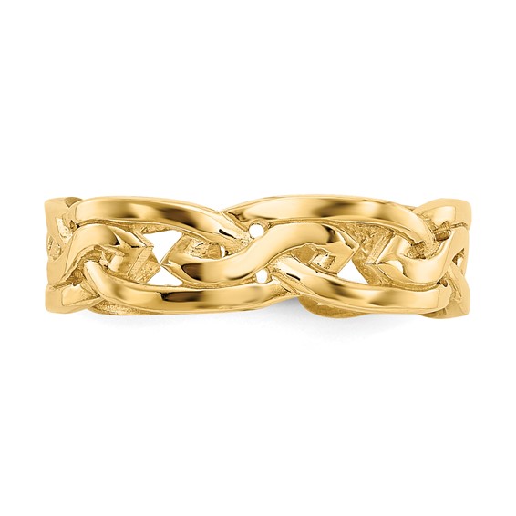14k Celtic Knot Design Toe Ring