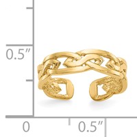 14K Yellow Gold Celtic Knot Design Toe Ring view 5