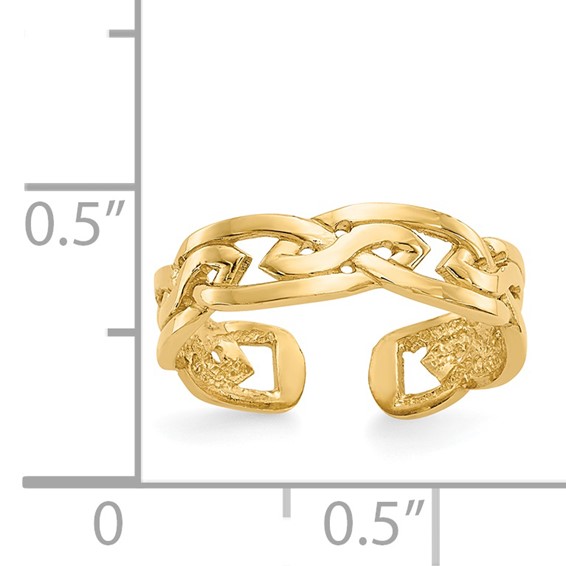 14k Celtic Knot Design Toe Ring