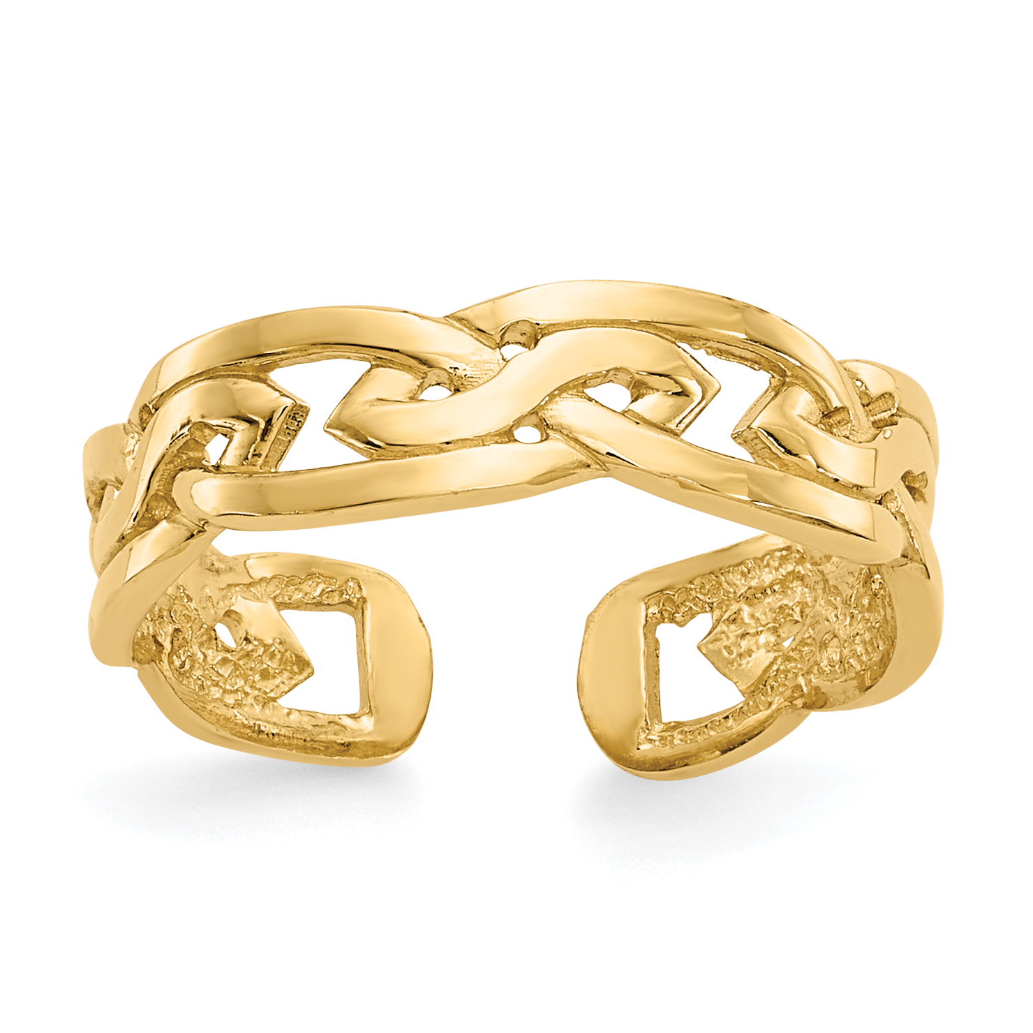14k Weave Toe Ring (D3090)