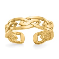 14K Yellow Gold Celtic Knot Design Toe Ring view 1