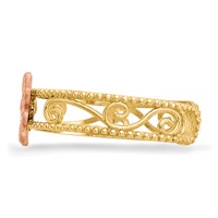 14K Two-tone Flower Toe Ring view 3