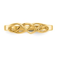 14K Yellow Gold Free Form Knot Ring view 5