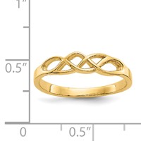 14K Yellow Gold Free Form Knot Ring view 3