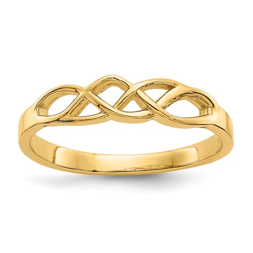 14K Yellow Gold Free Form Knot Ring