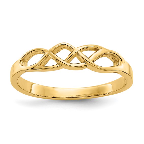 10k Free Form Knot Ring