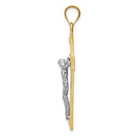 14K Two-tone Inri Crucifix Pendant view 2