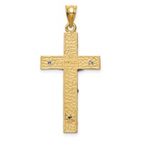 14K Two-tone Inri Crucifix Pendant view 4