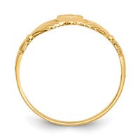 14K Yellow Gold Claddagh Ring view 2