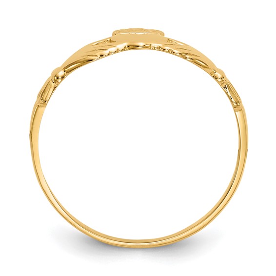 Gold Polished Claddagh Rings