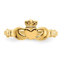 14K Yellow Gold Claddagh Ring view 5