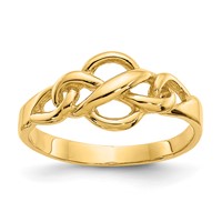 14K Yellow Gold Free Form Knot Ring view 1